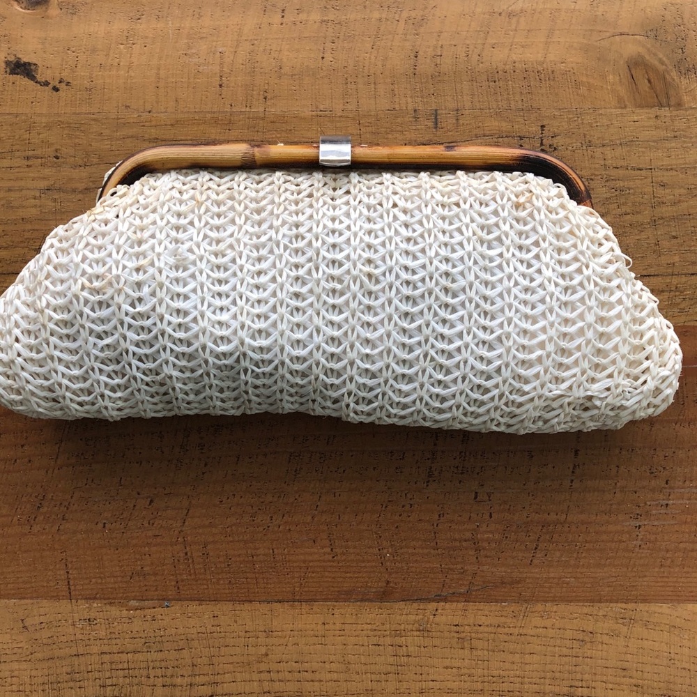 Vintage 33 East cream woven handbag made in Italy